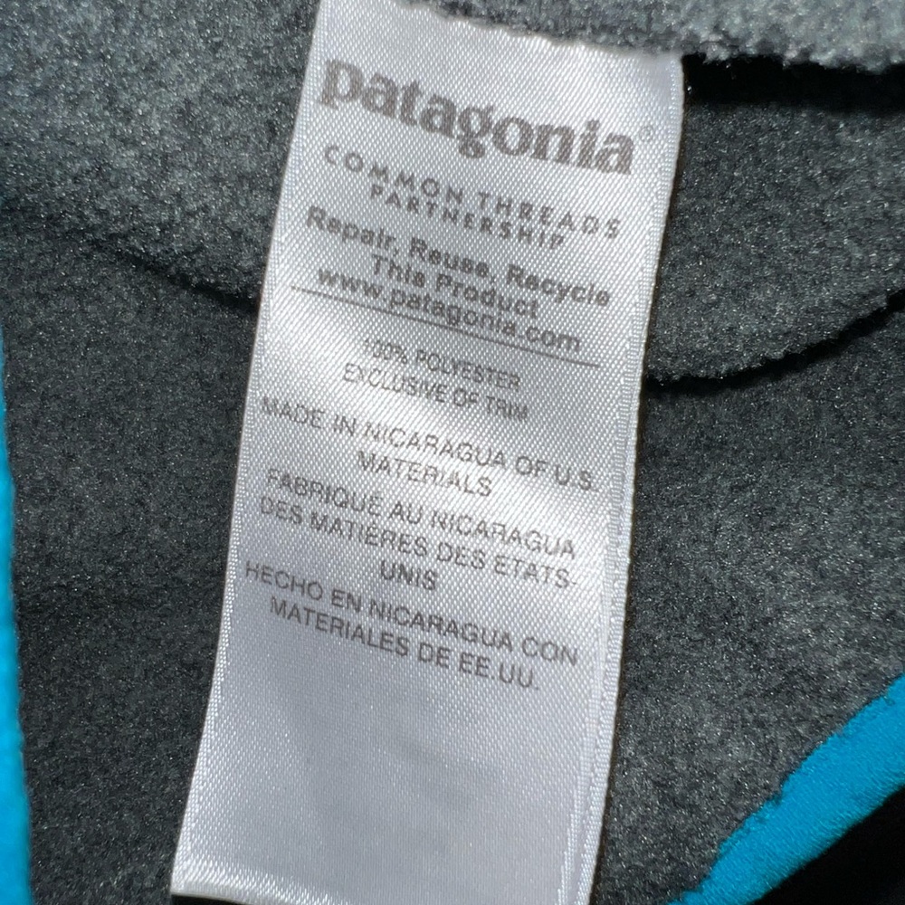 🏔PATAGONIA SYNCHILLA GRAY TEAL WOMENS FLEECE BUTTON SNAP PULLOVER WINTER… - Picture 5 of 7